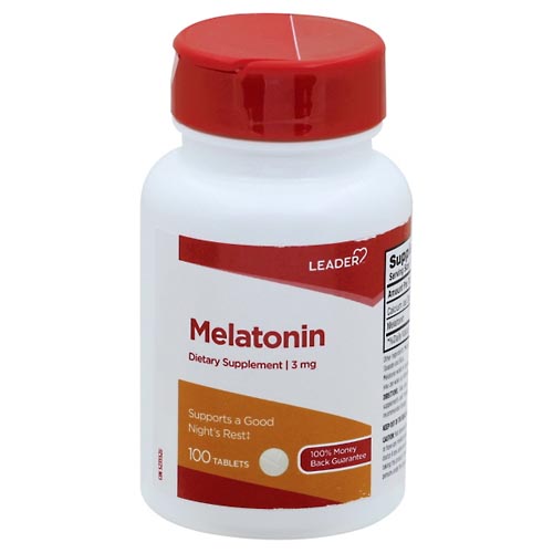 Image for Leader Melatonin, 3 mg, Tablets,100ea from HomeTown Pharmacy - Kimball